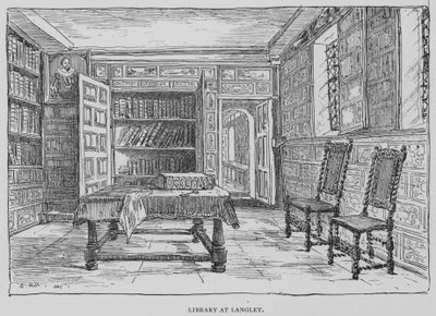 Biblioteca em Langley (gravura) de English School