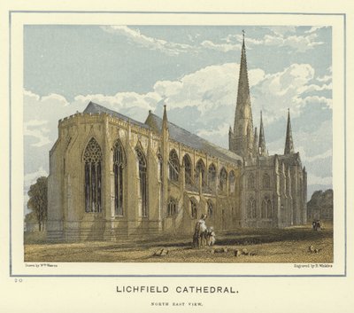 Catedral de Lichfield, vista para o nordeste de English School