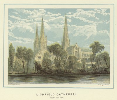 Catedral de Lichfield, vista a sudoeste de English School