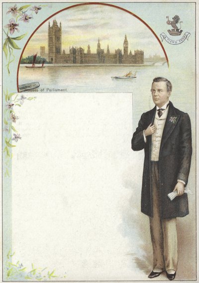 Cartão Liebig com Joseph Chamberlain de English School