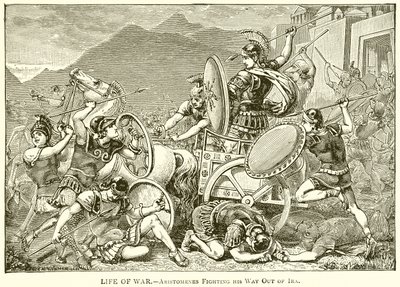 Life of War .-- Aristomenes lutando contra o seu caminho de Ira de English School