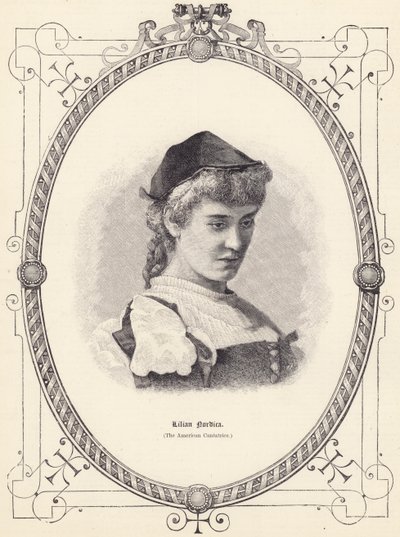Lilian Nordica (a Cantatriz Americana) (gravura) de English School
