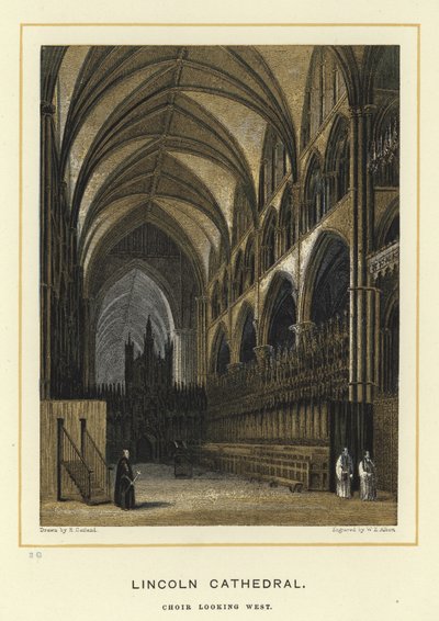 Catedral de Lincoln, coro olhando para o oeste de English School