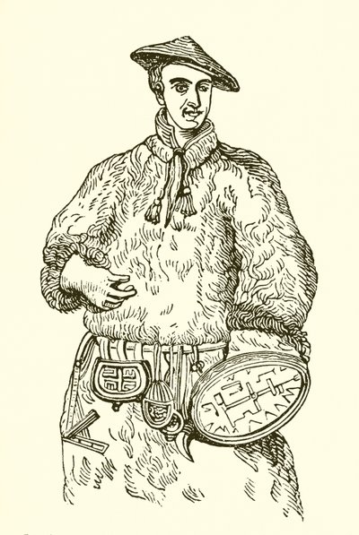 Linnaeus em seu vestido da Lapônia de English School