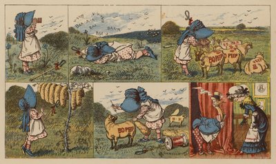 Little Bo-Peep (cor litho) de English School