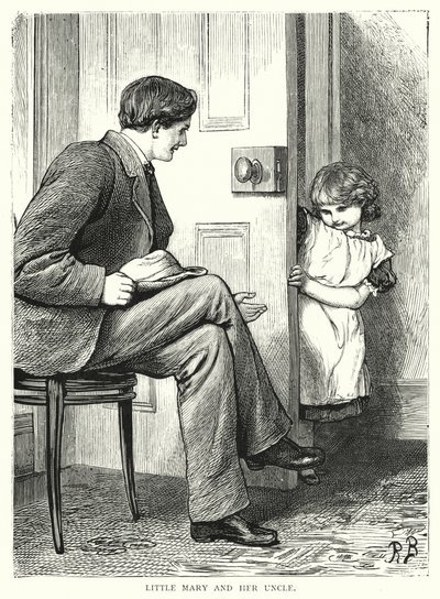 A pequena Maria e o seu tio (gravura) de English School