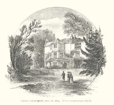 Little Strawberry Hill em 1813 (gravura) de English School