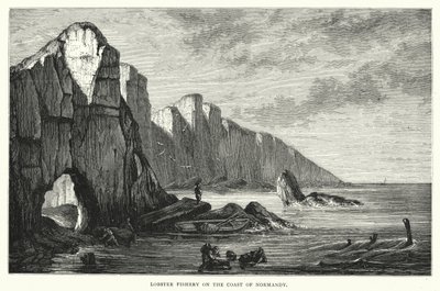 Lobster Fishery on the Coast of Normandy (gravura) de English School