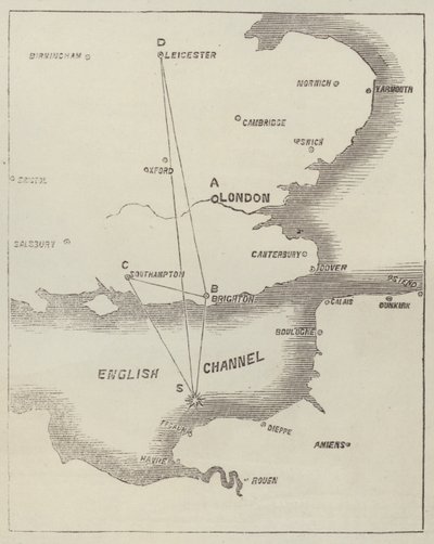 Localidade do falecido Grande Meteoro (gravura) de English School