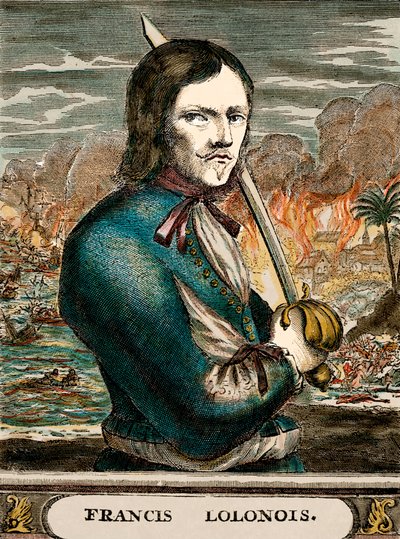 Lolonois, o Bucaneiro (gravura a cores) de English School