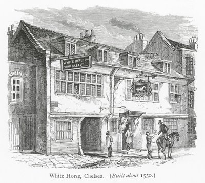 Clubes de Londres: White Horse, Chelsea (gravura) de English School