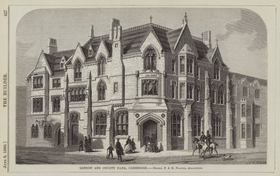 London and County Bank, Cambridge, Messrs F e H Francis, Architects (gravura) de English School
