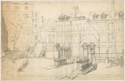Cemitério de Londres (tinta no papel) de English School