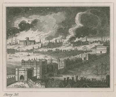 Londres durante o grande incêndio de English School