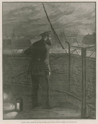 Fogos de Londres; Vigia na Estação Central da Brigada de Incêndio, Southwark Bridge Road de English School
