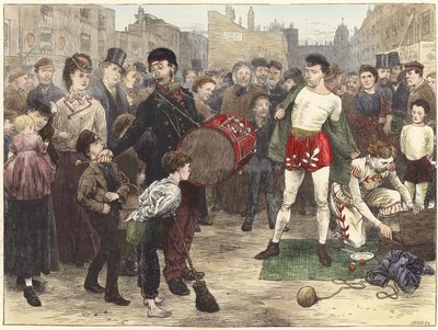Acrobatas de rua de Londres de English School