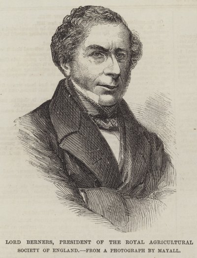 Lord Berners, Presidente da Royal Agricultural Society of England (gravura) de English School
