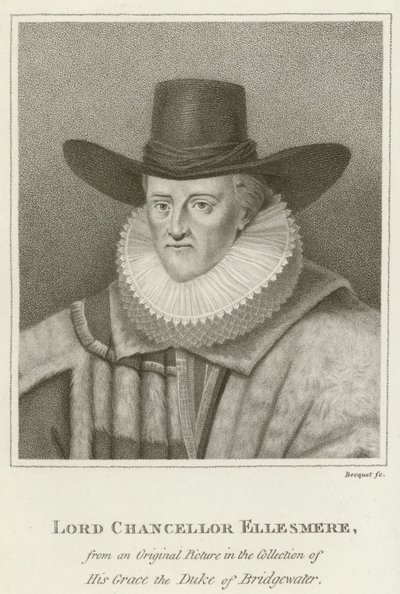 Lord Chancellor Ellesmere (gravura) de English School