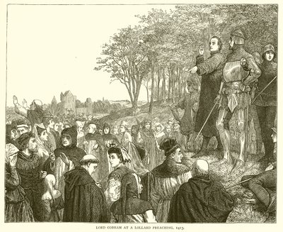 Senhor Cobham em uma pregação de Lollard, 1413 de English School