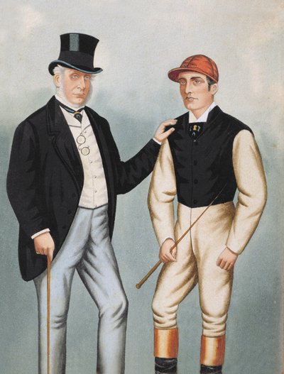 Lord Falmouth e Fred Archer (1857-1886) (wc no papel) de English School