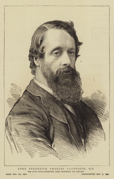 Lord Frederick Charles Cavendish, deputado (gravura) de English School