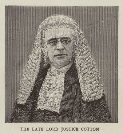 Lord Justice Cotton (gravura) de English School