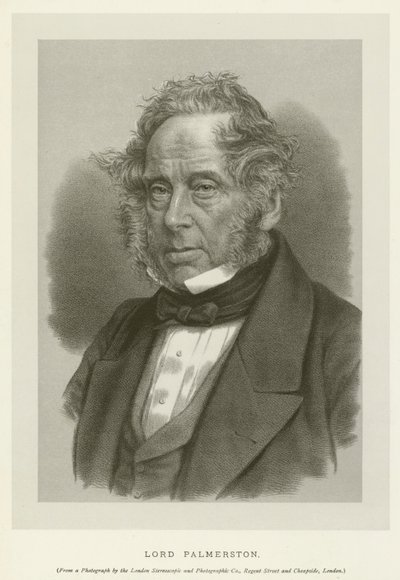 Lord Palmerston (litho) de English School