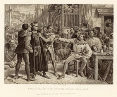 Lorde Saye e Sele levaram a Jack Cade; de uma foto original de Charles Lucy de English School