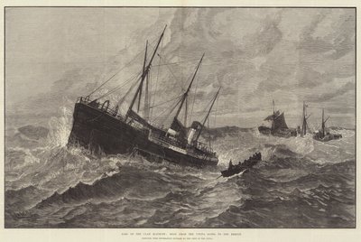 Perda do Clã Macduff, Barco da Upupa indo para o Resgate (gravura) de English School