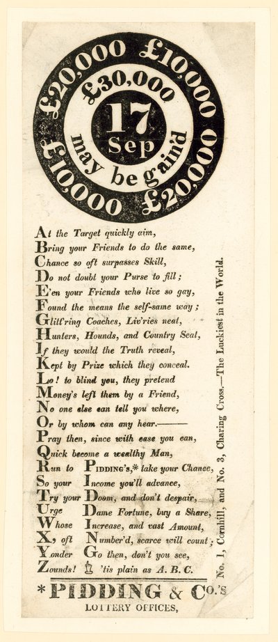 Anúncio de loteria de English School