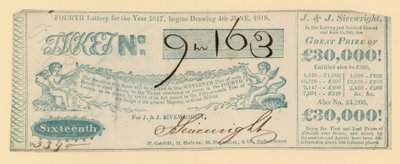Bilhete de loteria de English School
