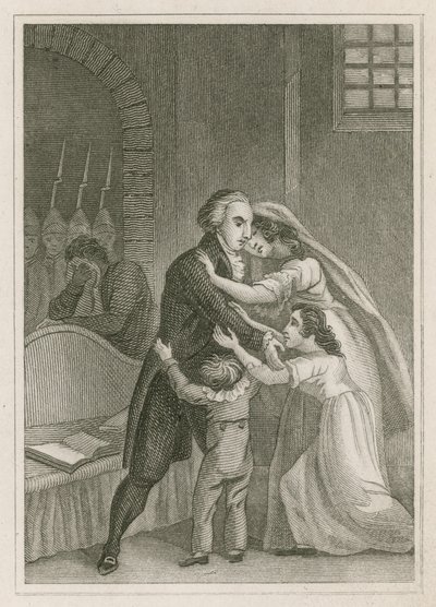 Luís XVI da França se despedindo de sua família, 1793 de English School