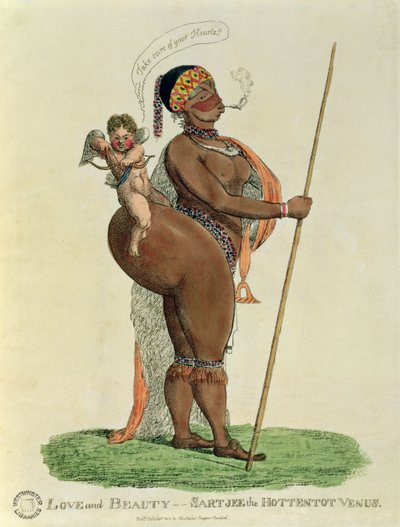 Amor e Beleza - Sartjee the Hottentot Venus, 1810 de English School