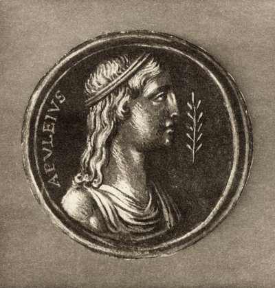 Lúcio Apuleio (c.124-c.180 dC), do frontispício à História de Cupido e Psique de Lucius Apulieius, publicado em 1903 de English School