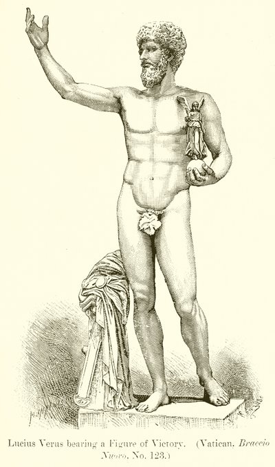 Lucius Verus com uma figura da vitória. (Vaticano, Novo Braço, nº 123) de English School