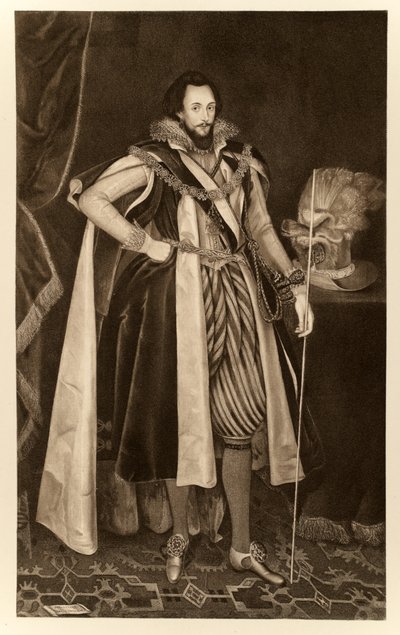 Ludovic Stuart, Segundo Duque de Lennox, de James I e VI, impresso por Manzi Joyant & Co. Paris, 1904 (collotype) de English School