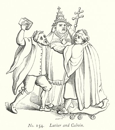 Lutero e Calvino (gravura) de English School