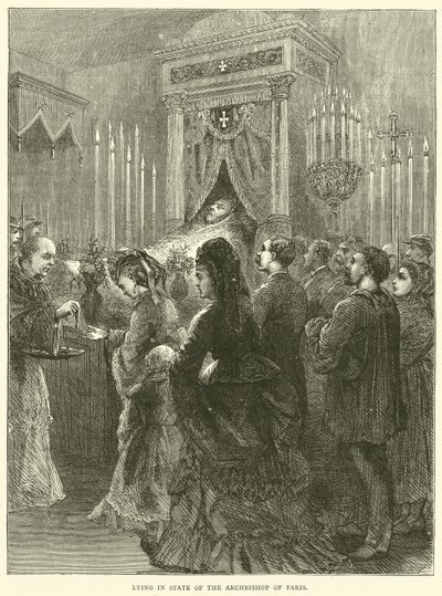 Deitado no estado do arcebispo de Paris, 1871 de English School