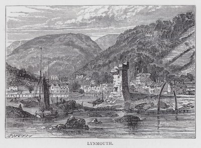 Lynmouth (gravura) de English School