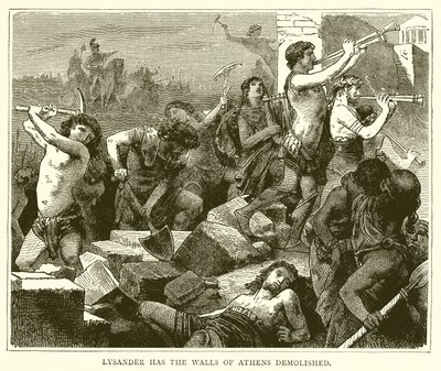 Lysander tem as muralhas de Atenas demolidas de English School