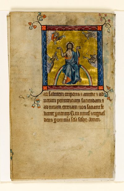 MS 1-2005, fol. 8v: Cristo em julgamento, em miniatura do saltério de Macclesfield, uso de Sarum, East Anglia, c.1330 de English School