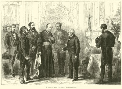 M Thiers e o Corpo Diplomático, março de 1871 de English School