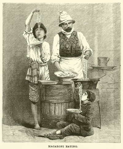 Macarrão comendo (gravura) de English School