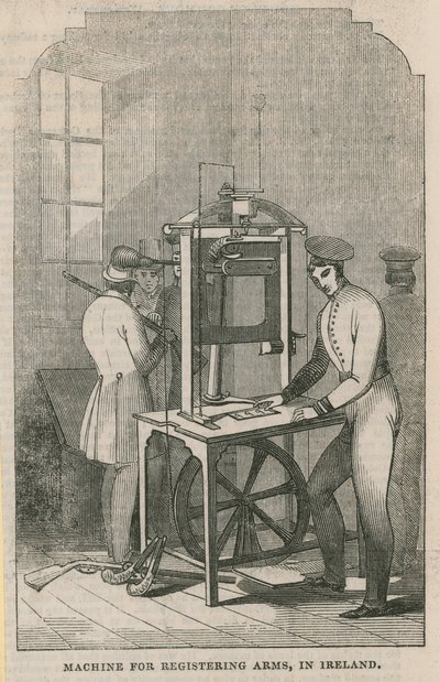 Máquina para registro de armas na Irlanda de English School