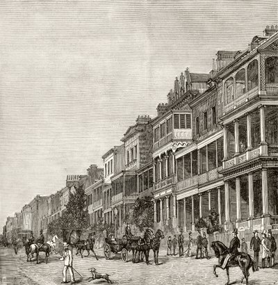 Macquarie Street, Sydney, c.1880, de &39;Australian Pictures&39;, de Howard Willoughby, publicado pela Sociedade de Tratos Religiosos, Londres, 1886 de English School