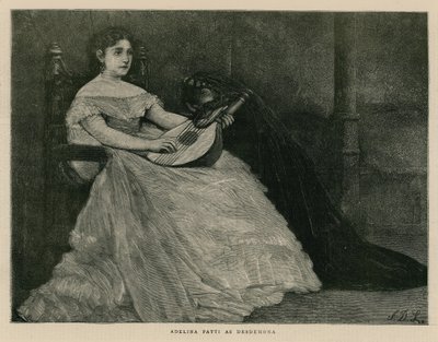 Madame Adelina Patti, cantora de ópera, como Desdemona de English School