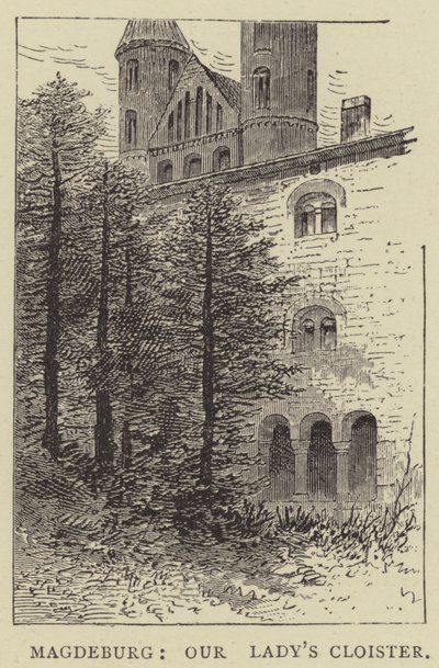 Magdeburg, claustro de Nossa Senhora (gravura) de English School