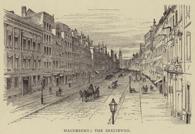 Magdeburg, The Breiteweg (gravura) de English School