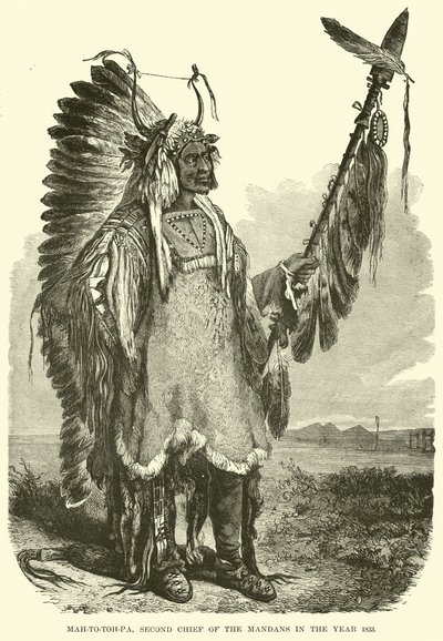 Mah-to-to-pa, Segundo Chefe dos Mandans no ano de 1883 de English School