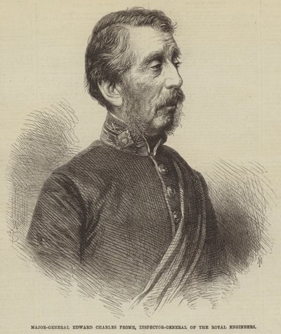 Major-General Edward Charles Frome, Inspector-Geral dos Engenheiros Reais (gravura) de English School